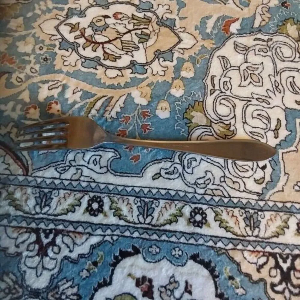Interpur INR5 Stainless Burnished Handle‎ Beaded Outline Japan Dinner Fork